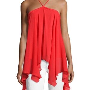 Alice + Olivia Tish Tie Neck Handkerchief Top